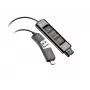 HP Poly DA85 USB naar QD zwart adapter TAA