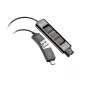 HP Poly DA85-M USB naar QD zwart adapter TAA