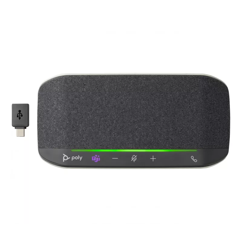 HP Poly Sync 10 Microsoft Teams-gecertificeerde speakerphone, pc, zilver, 0,715 m, IP64, Windows 10, Windows 11, MacOS