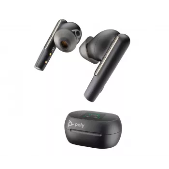 HP Poly Voyager Free 60+ UC Carbon zwart earbuds +BT700 USB-C adapter +touchscreen-laadcase
