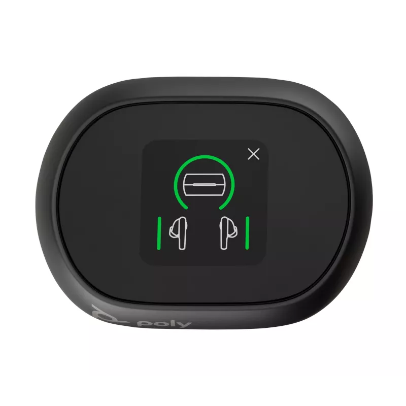 HP Poly Voyager Free 60+ UC Carbon zwart earbuds +BT700 USB-C adapter +touchscreen-laadcase