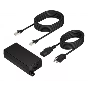 HP Poly PoE++ 65W 2.5G-adapter met 3,66 m CAT6A-kabel en netsnoer