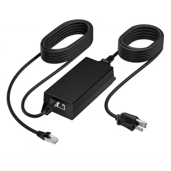 HP Poly PoE++ 65W 2.5G-adapter met 3,66 m CAT6A-kabel en netsnoer