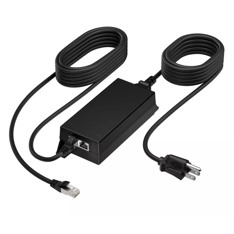 HP Poly PoE++ 65W 2.5G-adapter met 3,66 m CAT6A-kabel en netsnoer