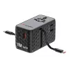 Verbatim Charge 'n' Travel 70W 2C oprolbaar universele reisadapter zwart