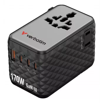 Verbatim Charge 'n' Travel 170W universele reisadapter zwart