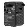 Verbatim Charge 'n' Travel 100W universele reisadapter met oprolbaar snoer zwart