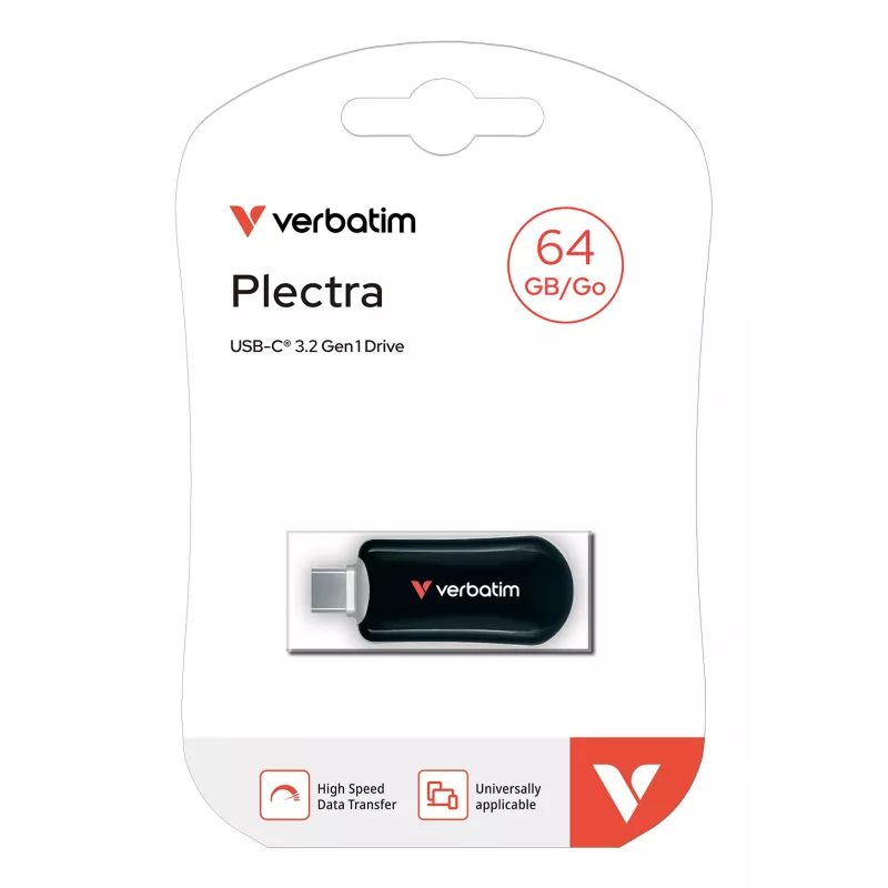 Verbatim Plectra USB-C flashdrive zwart 64GB