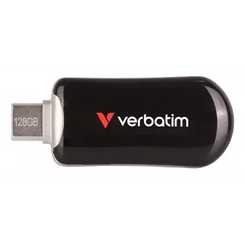 Verbatim Plectra USB-C flashdrive zwart 128GB, 128 GB, USB Type-C, 3.2 Gen 1 (3.1 Gen 1), 100 MB/s, doploos, zwart