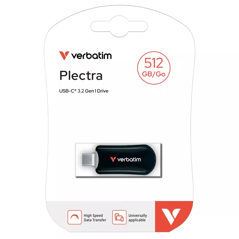Verbatim Plectra USB-C flashdrive zwart 512 GB