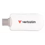 Verbatim Plectra USB-C flashdrive wit 64 GB, 64 GB, USB Type-C, 3.2 Gen 1 (3.1 Gen 1), 100 MB/s, doploos, wit