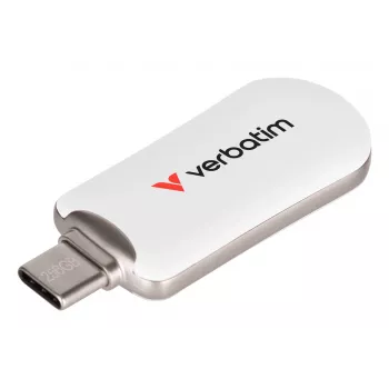 Verbatim Plectra USB-C flashdrive wit 256GB, 256 GB, USB Type-C, 3.2 Gen 1 (3.1 Gen 1), 100 MB/s, doploos, wit
