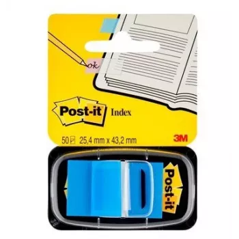 3M I680-2 zelfklevend etiket rechthoekig herbruikbaar blauw 50 stuks