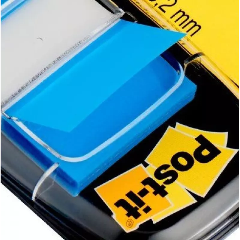 3M I680-2 zelfklevend etiket rechthoekig herbruikbaar blauw 50 stuks
