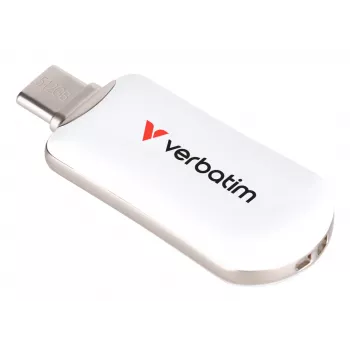 Verbatim Plectra USB-C flashdrive wit 512GB, 512 GB, USB Type-C, 3.2 Gen 1 (3.1 Gen 1), 100 MB/s, kapjesloos, wit
