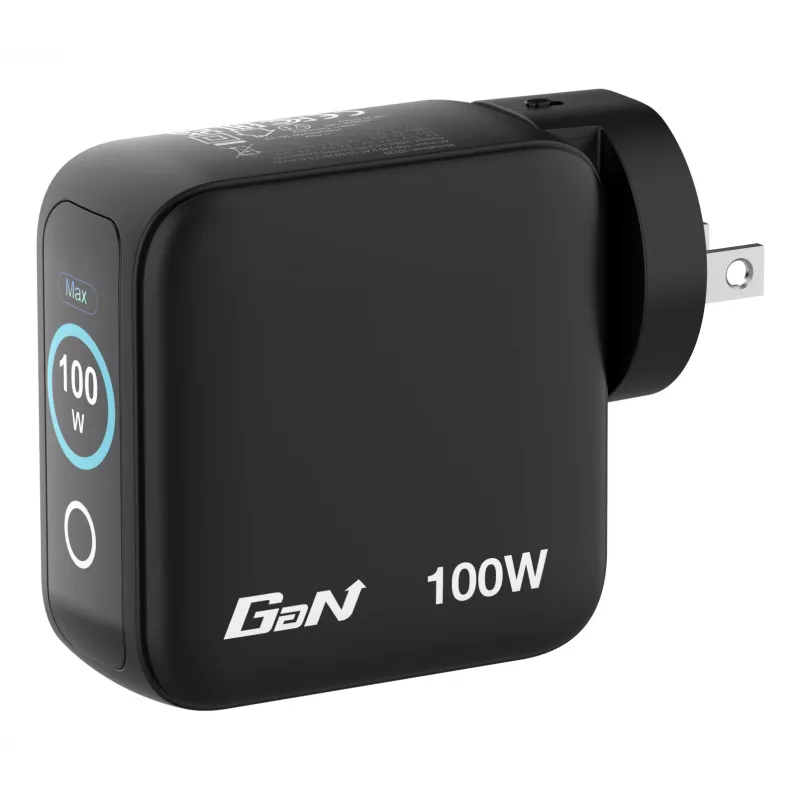 Verbatim Mini GaN oplader 100W met display, binnen, AC, 20 V, zwart