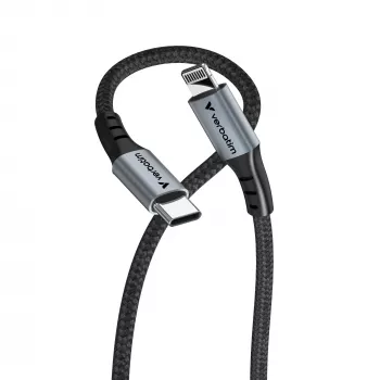 Verbatim Sync & Charge kabel USB-C naar Lightning 120 cm, 1,2 m, Lightning, USB C, stekker, stekker, zwart