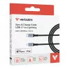 Verbatim Sync & Charge kabel USB-C naar Lightning 120 cm, 1,2 m, Lightning, USB C, stekker, stekker, zwart
