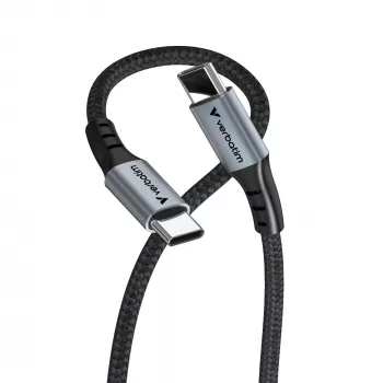 Verbatim Sync & Charge kabel – 60W USB-C naar USB-C 120 cm, 1,2 m, USB C, USB C, USB 2.0, 0,48 Gbit/s, zwart