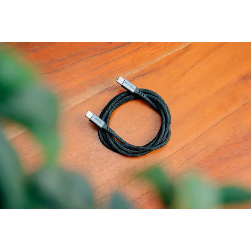 Verbatim Sync & Charge kabel – 60W USB-C naar USB-C 120 cm, 1,2 m, USB C, USB C, USB 2.0, 0,48 Gbit/s, zwart