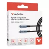 Verbatim Sync & Charge USB C naar USB C 240W 40 Gbit/s 120 cm, 1,2 m, USB C, USB C, USB4 Gen 2x2, 40 Gbit/s, zwart