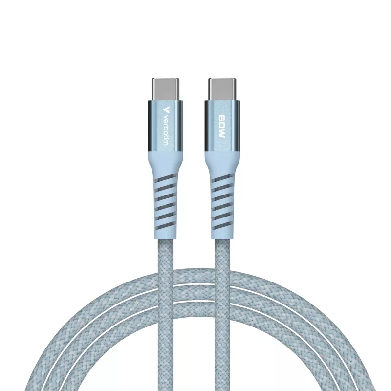 Verbatim Sync & Charge magnetische kabel – 60 W USB-C naar USB-C 120 cm blauw