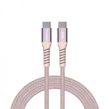 Verbatim Sync & Charge magnetische kabel – 60 W USB-C naar USB-C, 120 cm, roze