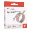 Verbatim Sync & Charge magnetische kabel – 100W USB-C naar USB-C, 120 cm, roze