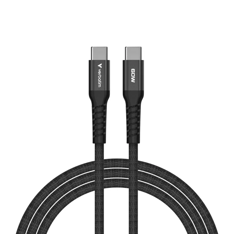 Verbatim Sync & Charge magnetische kabel – 60 W USB-C naar USB-C, 120 cm, zwart