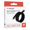 Verbatim Sync & Charge magnetische kabel – 60 W USB-C naar USB-C, 120 cm, zwart