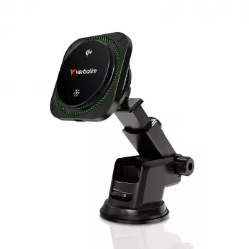 Verbatim Charge 'n' Drive Qi2 magnetische draadloze autolader RGB