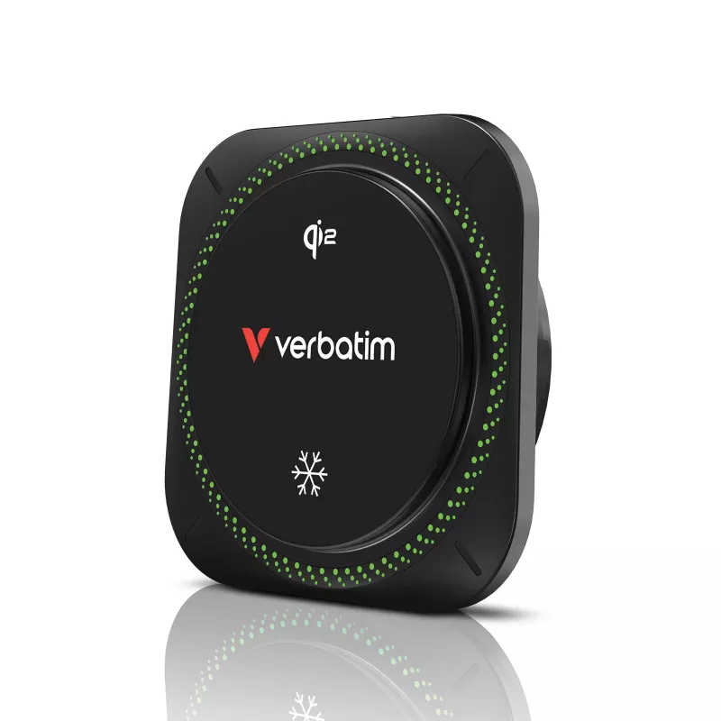 Verbatim Charge 'n' Drive Qi2 magnetische draadloze autolader RGB