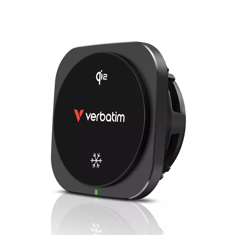 Verbatim Charge 'n' Drive Qi2 magnetische draadloze autolader, auto, USB, draadloos laden, 1 m, zwart