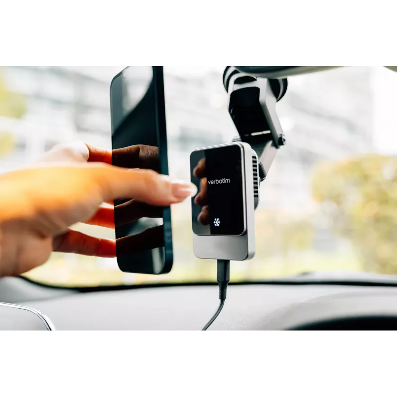 Verbatim Charge 'n' Drive magnetische draadloze autolader, auto, USB, draadloos laden, 1 m, zwart