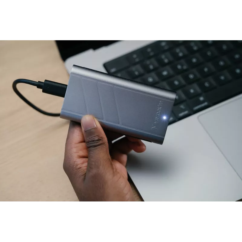 Verbatim TurboMetal SSD USB4 2TB USB Type-C USB4 Gen 2x2 zilver