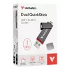 Verbatim Dual QuickStick USB-stick 1 TB USB Type-A / USB Type-C 3.2 Gen 1 (3.1 Gen 1) grijs