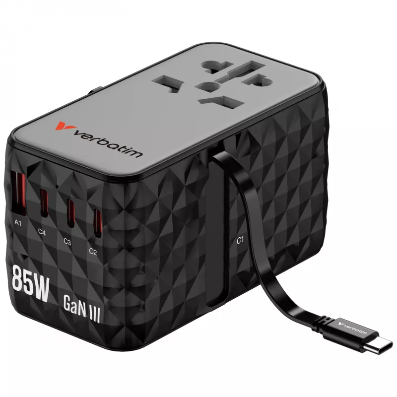 Verbatim Charge 'n' Travel Diamond 85W oprolbaar kabel CNT-02