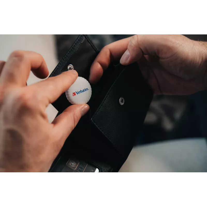 Verbatim My Finder Coin Bluetooth-tracker – 2-pack, persoonlijk, finder, zwart, wit, stofdicht, waterdicht, IP66, CR2032