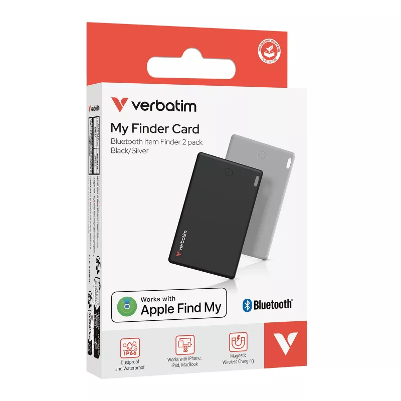 Verbatim My Finder Card Bluetooth item finder 2-pack zwart / zilver
