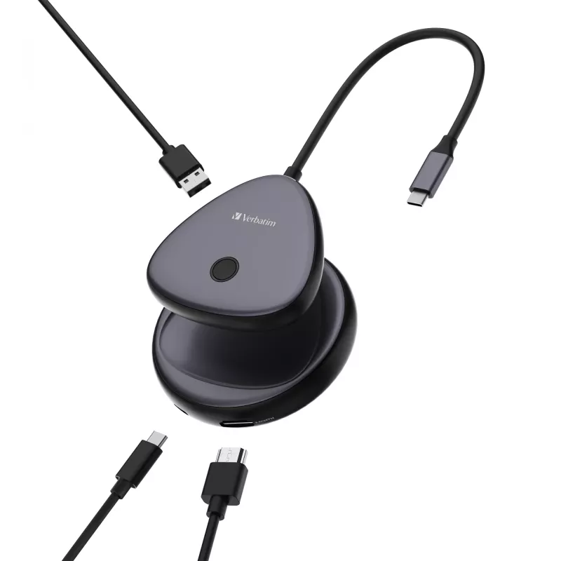 Verbatim Share My Screen USB-C draadloze display-adapter 4K met hub WDA-02