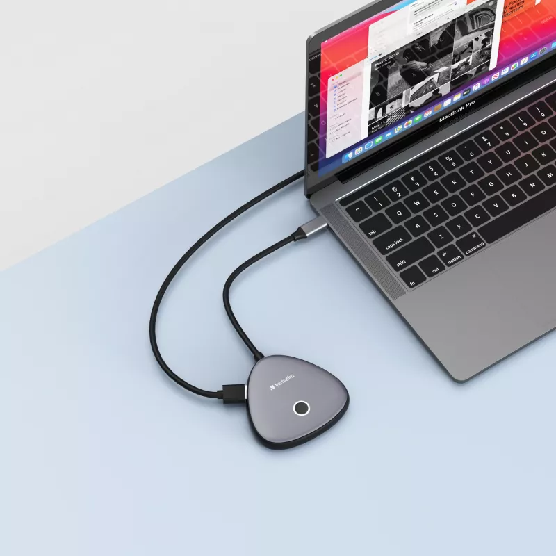 Verbatim Share My Screen USB-C draadloze display-adapter 4K met hub WDA-02