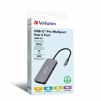 Verbatim CMH-05 USB Type-C 5000 Mbit/s zilver