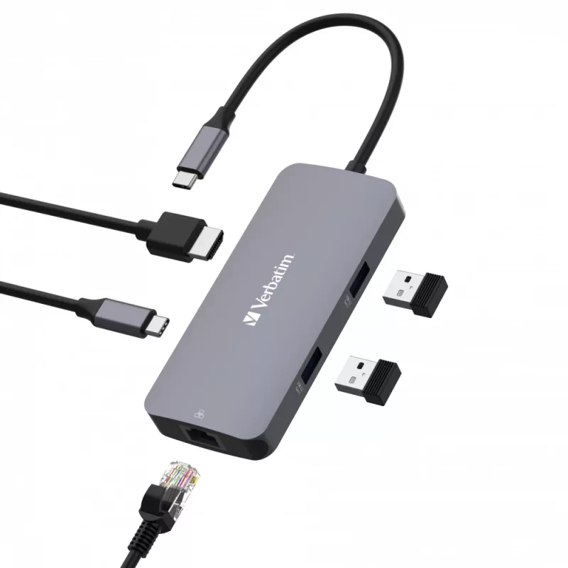Verbatim CMH-05 USB Type-C 5000 Mbit/s zilver