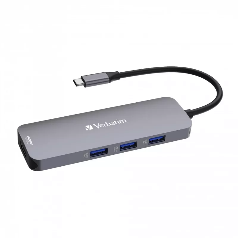 Verbatim CMH-08 USB Type-C 5000 Mbit/s zilver