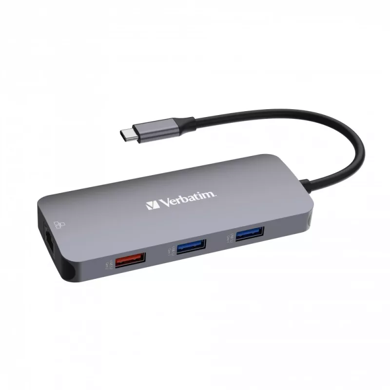 Verbatim CMH-09 USB Type-C 10.000 Mbit/s zilver