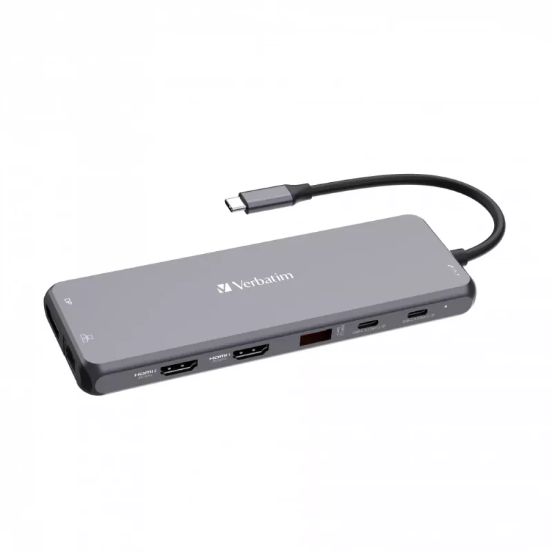 Verbatim CMH-13 USB Type-C hub 10000 Mbit/s zilver