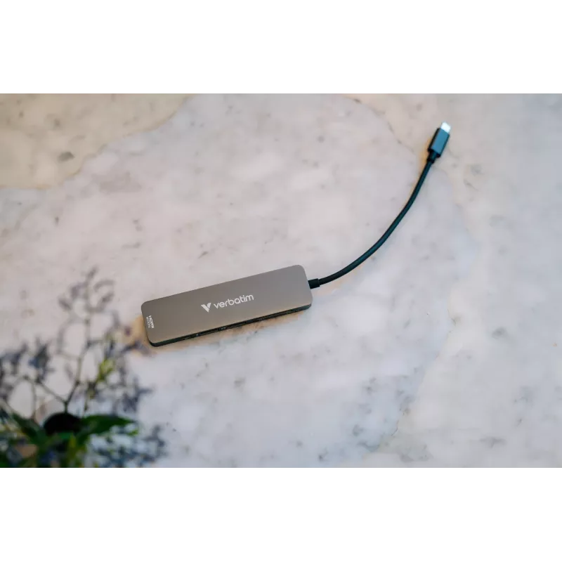 Verbatim USB-C Essentials multiport hub 6 poorten: HDMI, USB-C PD, USB-A 3.2 Gen 1, USB-A, SD & microSD