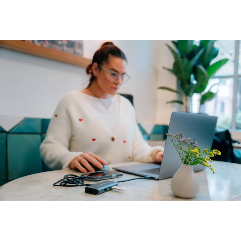 Verbatim USB-C Essentials multiport hub 6 poorten: RJ45, HDMI, USB-C PD, 3 x USB-A 3.2 Gen 1