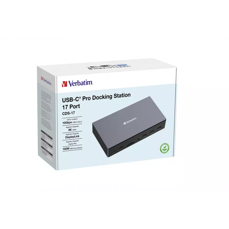 Verbatim CDS-17 bedraad USB 3.2 Gen 1 (3.1 Gen 1) Type-C zwart, grijs