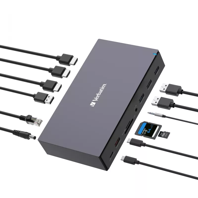 Verbatim CDS-17 bedraad USB 3.2 Gen 1 (3.1 Gen 1) Type-C zwart, grijs